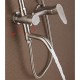 Robinet de douche - Contemporain - Cascade / Douche pluie / Douchette inclue - Acier inoxydable (Nickel brossé)