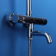 Robinet de douche - Contemporain - Thermostatique / Douche pluie / Douchette inclue - Laiton (Chromé)