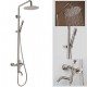 Robinet de douche - Contemporain - Cascade / Douche pluie / Douchette inclue - Acier inoxydable (Nickel brossé)