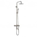 Robinet de douche - Contemporain - Cascade / Douche pluie / Douchette inclue - Acier inoxydable (Nickel brossé)