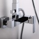 Robinet de douche - Contemporain - Douche pluie / Douchette inclue - Laiton (Chromé)