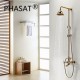 Robinet de douche - Antique - Douche pluie / Douchette inclue - Laiton (Ti-PVD)