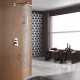 Robinet de douche - Contemporain - Douche pluie / Douchette inclue - Laiton (Chromé)